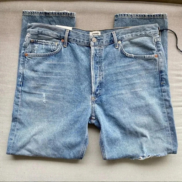 NWT Citizens of Humanity Charlotte High Rise Straight Leg Jeans Denim Blue 33 - Picture 8 of 14